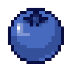 Fototapeta premium Illustration Blueberry 8 bit pixel art