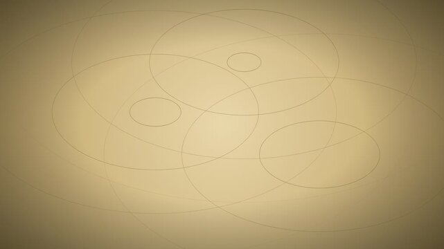 Tranquil meditative concentric ripple rings expanding from multiple points over sand colored radial gradient