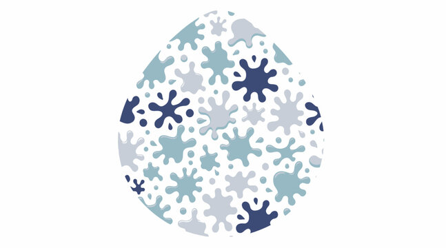 Easter egg snowflake pattern