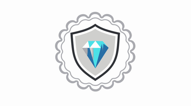 Diamond Shield Emblem | Secure Gem Award Badge