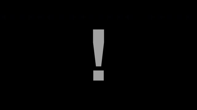 Gray question mark and exclamation mark popping up, transparent background loop animation