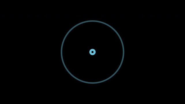 Blue ripple circles expanding from center, transparent background seamless loop animation