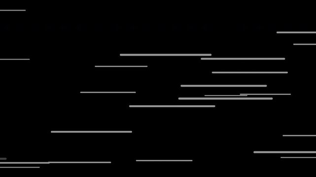 Gray horizontal speed lines streaking across, transparent background loop effect