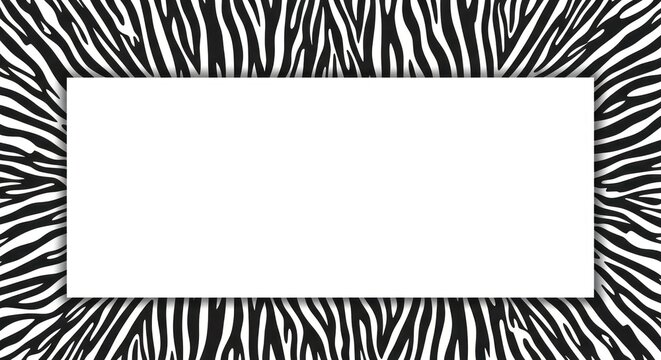 Zebra pattern frame border design.