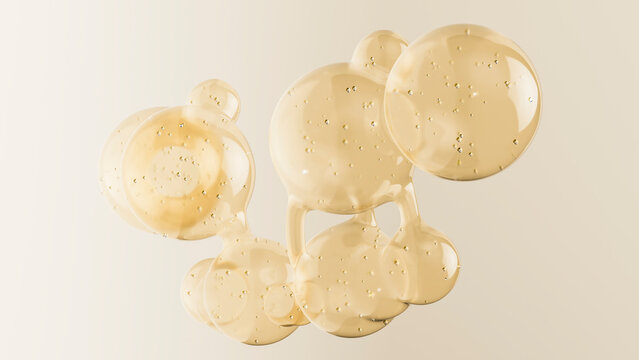 3D dermatology serum flow with clean clinical radiance