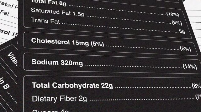 Nutrition Fact Food Label Animation Video