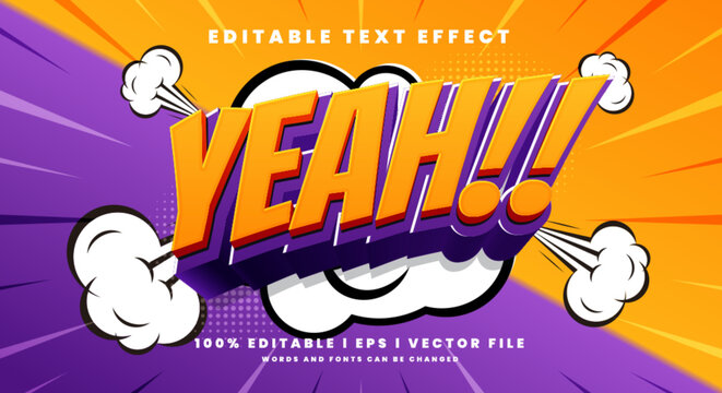 yeah comic 3d text effects