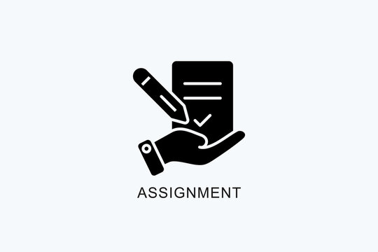 Assignment Icon Or Logo Isolated Vector Illustration