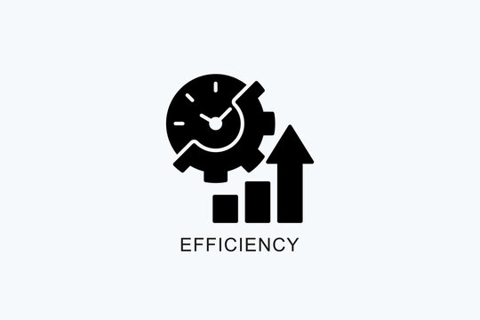 Efficiency Icon Or Logo Isolated Vector Illustration