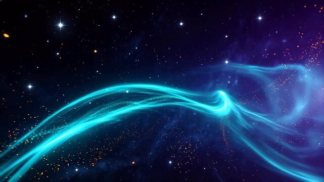 Cosmic nebula with stars