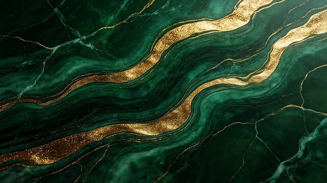 Green marble with golden veins