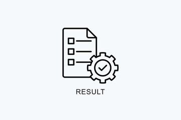 Fototapeta premium Result Icon Or Logo Isolated Vector Illustration