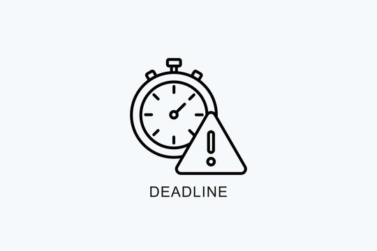 Deadline Icon Or Logo Isolated Vector Illustration