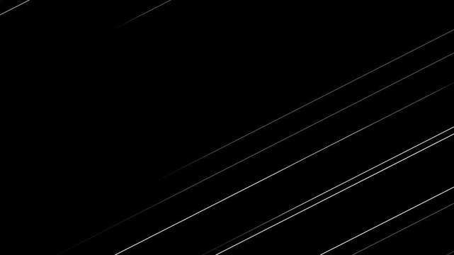 Abstract anime diagonal speed line background animation on transparent background. White radial comic light speed lines diagonal moving from top right to the bottom left on an transparent background