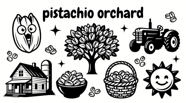 ripe pistachios growing on healthy orchard trees with fertile farmland harvest season dry climate agricultural landscape and sustainable cultivation environment