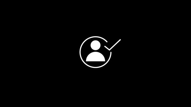 Profile check mark icon.Right mark icon concept.check Icon for your Project.user, Identity verification.