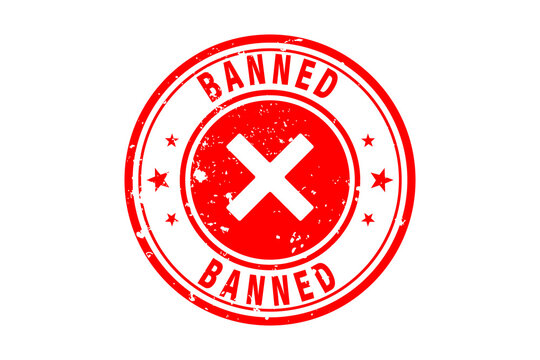 Stamp design for complete Banned, stamp PNG