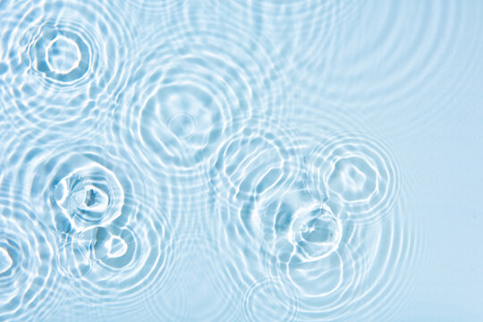 Top view of waterdrop dropping on a surface of water
