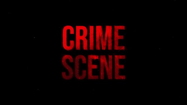 Crime Scene Horror Grudge Red Cinematic Title Police Investigation Documentary Intro Typography 4K Animation