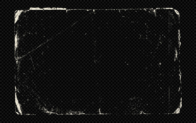 Vintage distressed paper overlay with diagonal fold lines and aged texture. Transparent grunge frame for poster mockups, photo compositions, and collage. © Oly