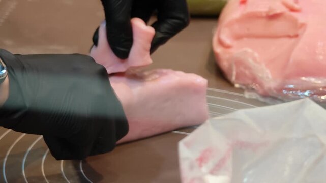 A Mochi Wrapped strawberry Cheesecake.