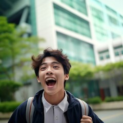 Plakat Student laughing portrait smile.