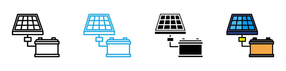 Battery multi - style icon design concept © okta