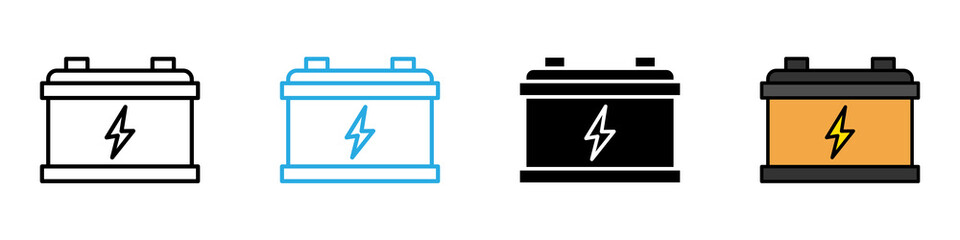 Battery multi - style icon design concept © okta