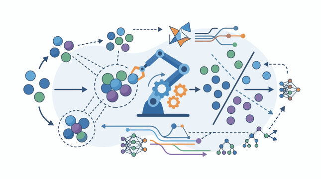 Data clustering machine learning processes and AI model representation