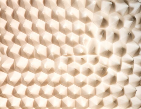 Abstract textured surface with geometric hexagonal pyramids