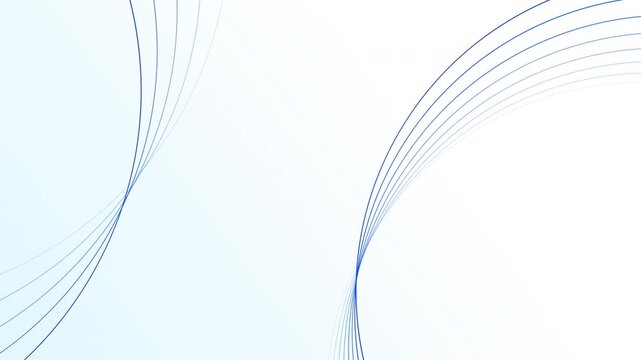 Minimal white and soft blue gradient line background for corporate presentations, seamless looping animation. 4K video