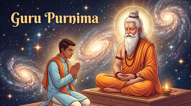 Guru purnima festival india hinduism spiritual guru devotion celebration culture tradition