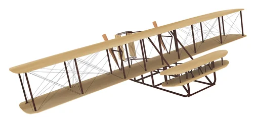 Historisches Motorflugzeug von 1903, Freisteller © Michael Rosskothen