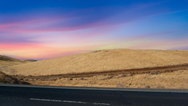 road to the mountains in California