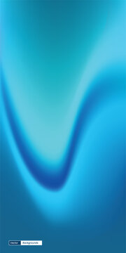 Abstract blue vector background with smooth vertical gradients and soft, wavy mesh liquid transitions.