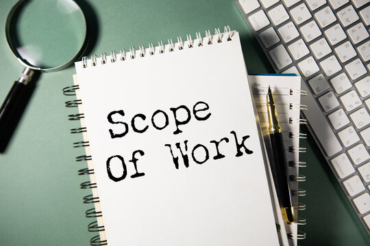 Scope of work words symbol
