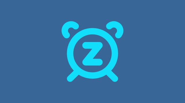 A blue alarm clock icon with a Z.