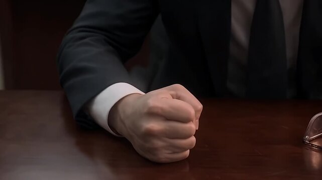 Serious Asian Businessman Or Corporate Executive Looking Forward With Strict Expression In Office