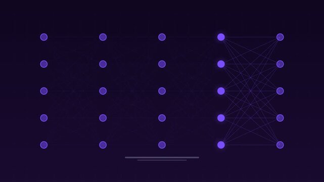 Animated Neural network activation propagation grape concept loop