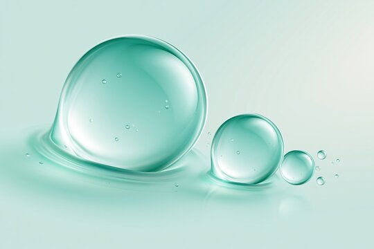 Fresh Water Droplets And Bubbles Abstract Background