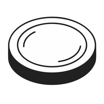 vector illustration of a black plate