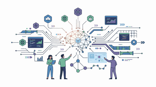 Digital brain connects data people interact with technology
