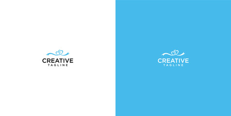 Minimalist Blue Letter B Swirl Wave Logo Template for Professional Corporate Identity © micky_adb