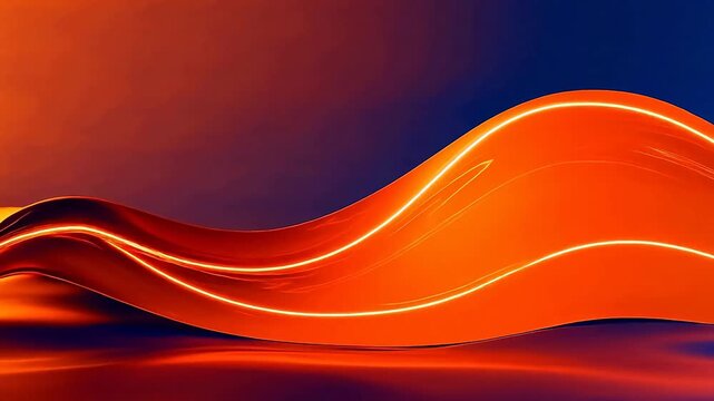 Abstract wave design with orange and blue colors
