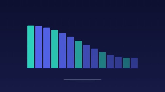 Animated Status bars system monitoring dashboard indigo concept loop