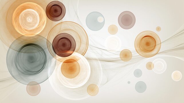 Minimal Geometric Abstract Background With Soft Shapes