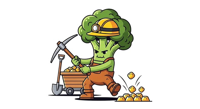 Gardener pushing wheelbarrow with vegetables.