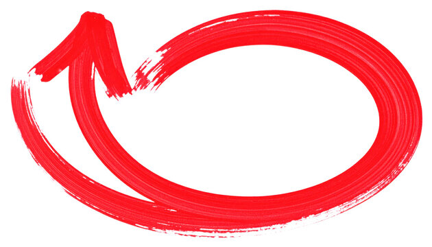 Red Circular Upward Arrow Refresh Reload Symbol Design