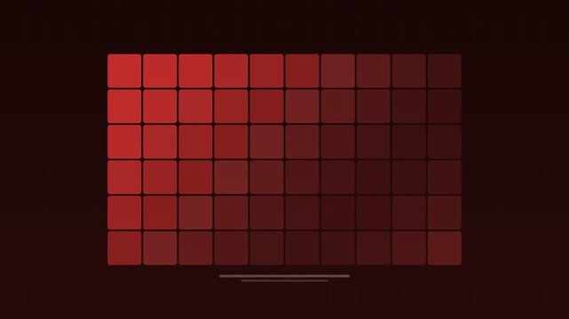 Animated Red economic heatmap market stress concept background loop