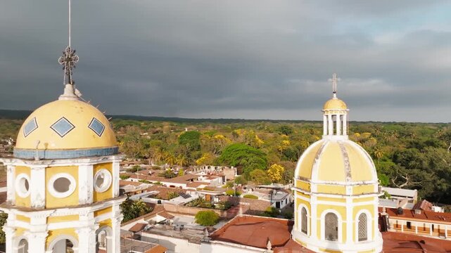 Town Of Comala In Colima, Mexico - Aerial Pullback